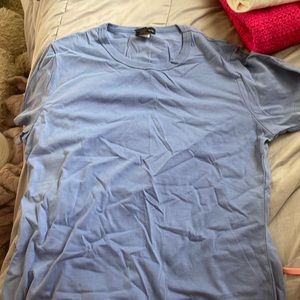 plain blue vintage short sleeve tee